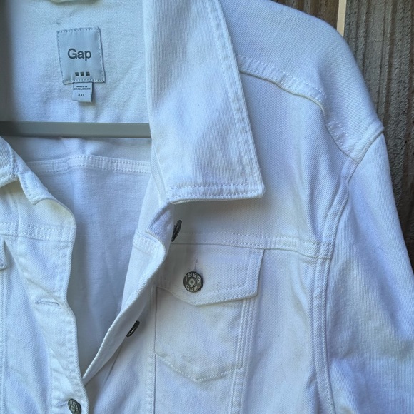 GAP Women’s White Denim Jacket XXL - Picture 7 of 15